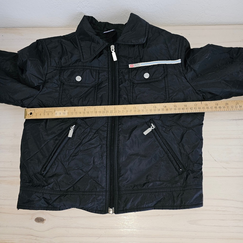 Diesel Women's Black Nylon Moto Bomber Zip Up Jacket M Streetwear Utility - Picture 9 of 15